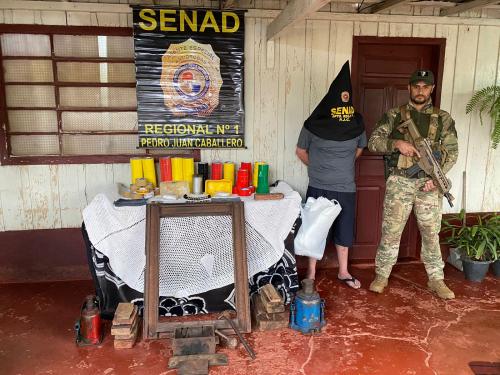 Brasileño detenido tras la detección de narcolaboratorio
